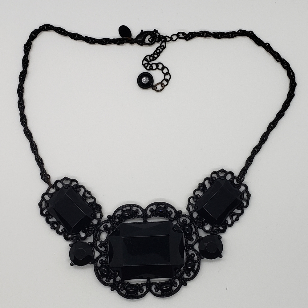 Vintage Black Statement Necklace